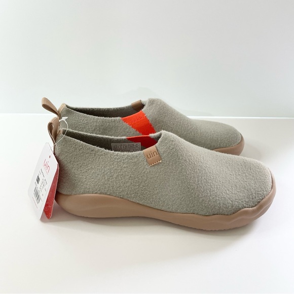 Womens Size 8.5 NWT UIN Slip On Shoes Heather Grey Knitted Wool Toledo II - Picture 3 of 9